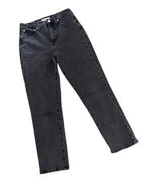 Madewell The Perfect Vintage High Rise Straight Jeans Washed Black Size 26